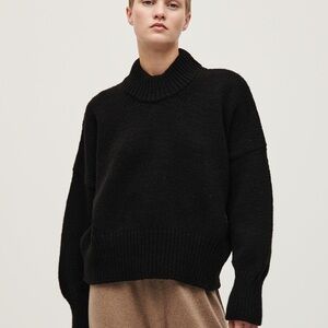 Babaa #15 Women's Black Turtleneck Sweater